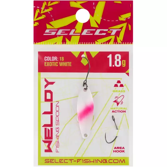 Блешня Select Welldy 1.8g 31mm #18 Exotic White, Вага блешні: 1.8, Колір блешні: #18 Exotic White, фото , изображение 2